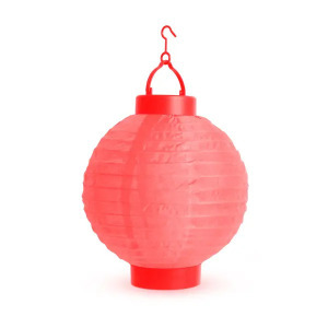 LED-es lampion 20 cm -piros