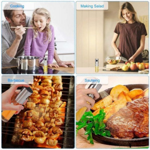 Konyhai olaj- és ecetpermetező spray, rozsdamentes acél és üveg, 100 ml