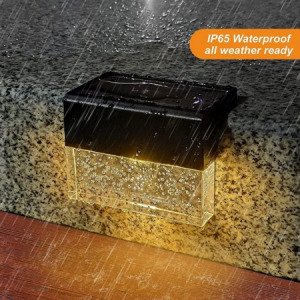 Solar Deck Lights kültéri dekorációs vízálló lámpa téglalap forma - 6 db - MS-805