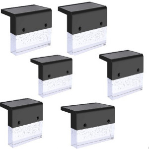 Solar Deck Lights kültéri dekorációs vízálló lámpa téglalap forma - 6 db - MS-805