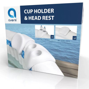 Avenli jakuzzi szett 2 db fejtámla és 1 db pohártartó 17x24x25cm 25x23x23cm