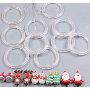 Karácsonyi LED fényfüzér karácsonyi figurákkal, hidegfehér, 3 méter