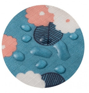 Vízálló kozmetikai táska utazáshoz kék virágmintás