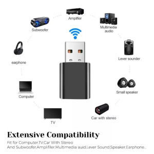 Bluetooth adapter (USB -> Bluetooth), CSR 4.0, fekete