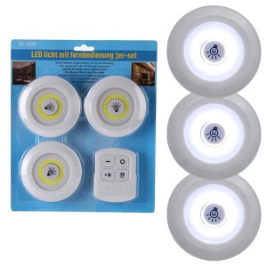 Mini LED világítás készlet távirányítóval / 3 db COB LED panel