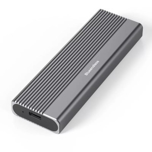 Külső M.2 SSD merevlemez ház, USB 3.1 10Gbps USB-C max 2TB szürke alumínium