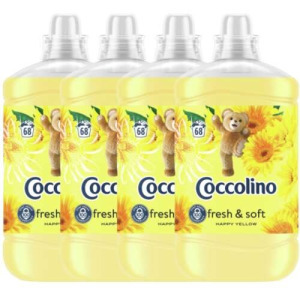 4 db Coccolino Happy yellow öblítő koncentrátum 272 mosás 4x1700ml