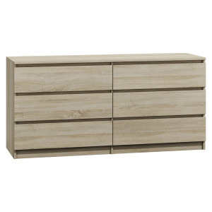 Odell M6 140 2X3 komód, 138x75x40 cm, sonoma