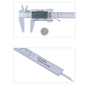 Digitális Tolómérő, 150mm-ig, LCD kijelzővel, karbonszálas, ezüstszín