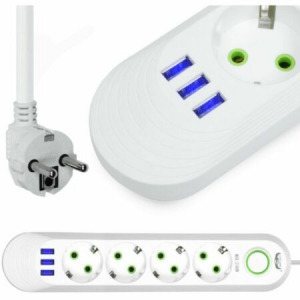 4-es elosztó 3 USB csatlakozóval fehér - F-04U