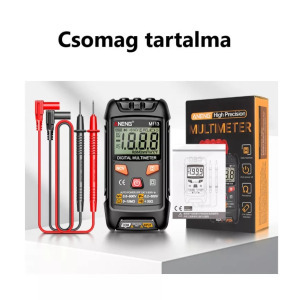 Aneng Digitális multiméter, DC/AC feszültség, ellenállás, NCV, fekete