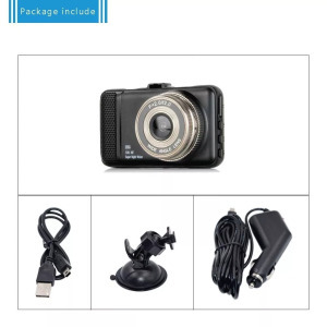 Autós menetrögzítő kamera T-659, Full HD, magyar menü, MicroSD foglalat, fekete