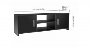 TV állvány 110x36x35cm forgácslappal - fekete