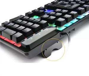 Vezetékes billentyűzet KR6300, USB, RGB világítás, nemzetközi, fekete