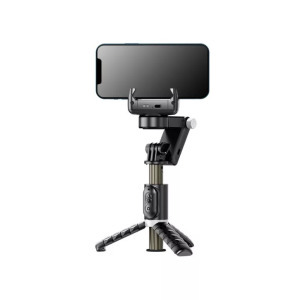 Mobiltelefon képstabilizátor, automata követés, 1 axis gimbal, vakus tripod