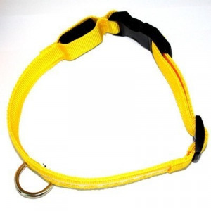 LED kutya nyakörv világító kutyanyakörv citrom sárga M