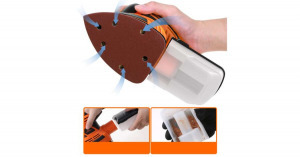 130W multi csiszoló egér, 12db csiszoló papírral