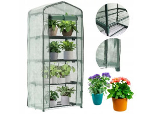 Mini üvegház erkélyre, Balcony fóliasátor 4 polccal, 69 x 49 x 160 cm