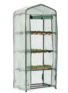 Mini üvegház erkélyre, Balcony fóliasátor 4 polccal, 69 x 49 x 160 cm