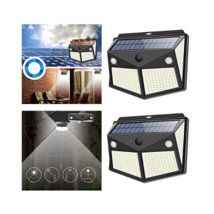 260 ledes, falra szerelhető napelemes lámpa