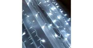Karácsonyi fényfüggöny fényfüzér - 205cm x 155cm méteres 300 LED hidegfehér
