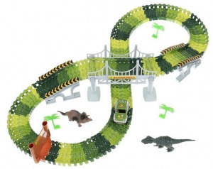 Dinoszaurusz park játék autópálya szett