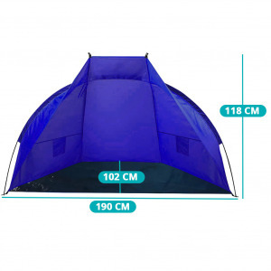 Félsátor kék színben, 2*2,1*1,1m