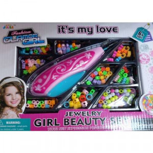 Gép gyöngyök hajba fonására