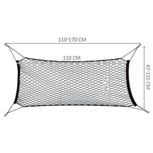 Praktikus háló a csomagtartóba - 170x110 cm, rugalmas poggyászvédő szett - MS-852