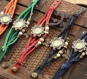 Vintage női karkötő óra választható színben