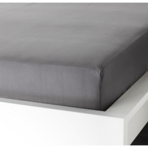 Sofy pamut gumis lepedő, 100x200 cm - sötétszürke színben - MS-558