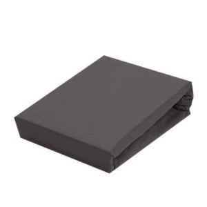 Sofy pamut gumis lepedő, 100x200 cm - sötétszürke színben - MS-558