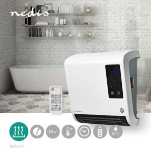 Nedis fürdőszoba melegítő 2 fokozat, 2000W, IP22 védelem, HTBA20WT