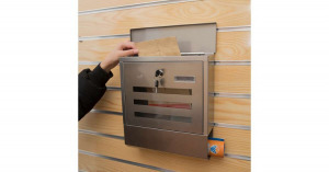 Smilehome rozsdamentes acél postaláda plexiüveg ablakkal -ezüst