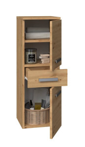 Shannan Nel V DDS fürdőszoba szekrény, 30x85x30 cm, tölgy