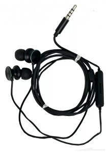 Vezetékes fülhallgató, beépített mikrofon, hívásfogadás, 3,5mm jack, fekete