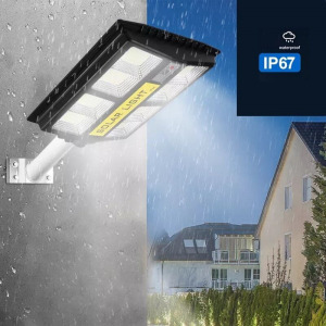 1200W napelemes utcai LED lámpa tartókonzollal, távirányítóval, mozgásérzékelővel - extra fényerejű