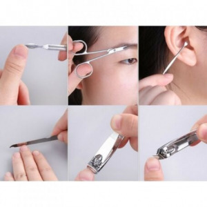 7 részes manikűr és pedikűr készlet elegáns tartóban