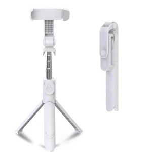 Bluetooth szelfibot tripod funkcióval, távirányítóval 18.5cm-68cm, fehér