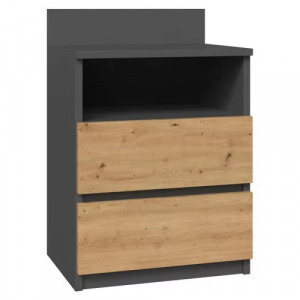 Riano MIX M1 éjjeliszekrény, 40x59x32 cm, antracit-tölgy