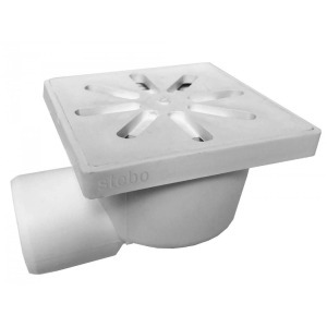 Vízelnyelő oldalsó 50 műanyag ráccsal 10x10cm