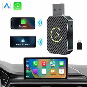 Vezeték nélküli autós kapcsolat CarPlay & AndroidAuto alapú fejegységekhez, bluetooth USB adapter