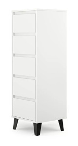 Drohmo Scandi 5S komód, 40x120,5x39 cm, fehér