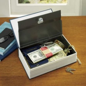 Könyv alakú biztonsági doboz, piros