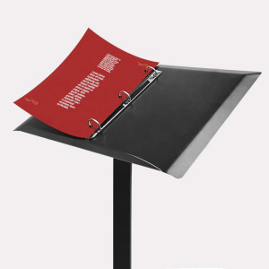 Menütartó állvány, kapcsos