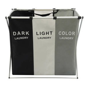 3 rekeszes összecsukható szennyeskosár