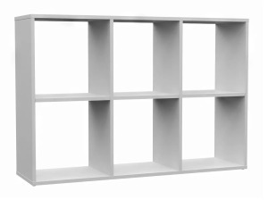 Drohmo Malax 2x3 polc, 110x75x30 cm, fehér