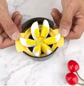 Rozsdamentes acél 3 az 1-ben tojásszeletelő és vágó készlet