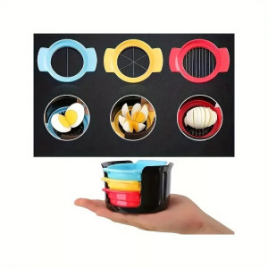 Rozsdamentes acél 3 az 1-ben tojásszeletelő és vágó készlet