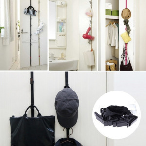Ajtóra akasztható pánt, táskarendező - fekete